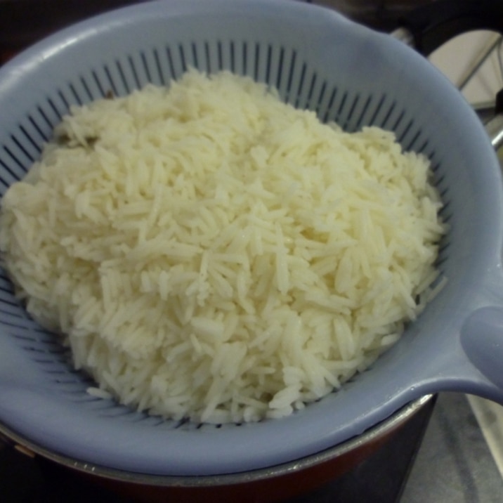 バスマティライス（インディカ米）の炊き方　湯取り式